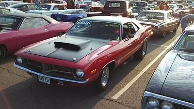 1972 plymouth barracuda 340 &amp; 727 auto red street/strip show worthy look!!