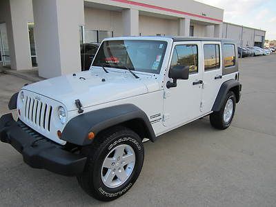 10 jeep unlimited sport white hard top auto v6 power windows locks gray cloth