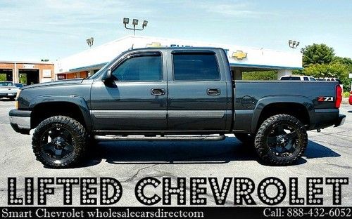 Lifted chevy monster truck rockstar rims chevy 1500 crew cab 4x4 nice lift kit