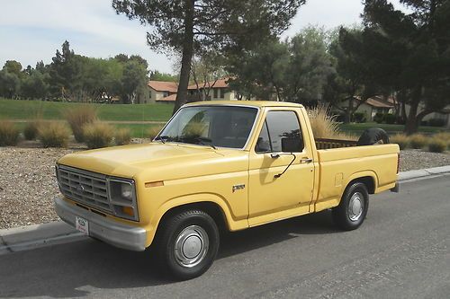 1982 ford f-100 bright yellow with 302 cid v-8 automatic cold a/c - no reserve!