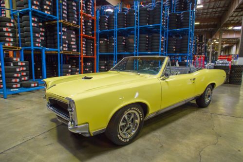 Yellow 1967 pontiac gto convertible original 242 z code