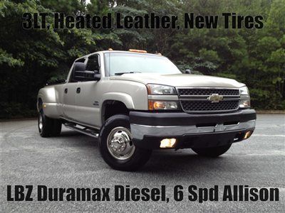 Lbz 6.6l duramax diesel 4x4 6 spd allison new tires heated leather 3lt bose cd
