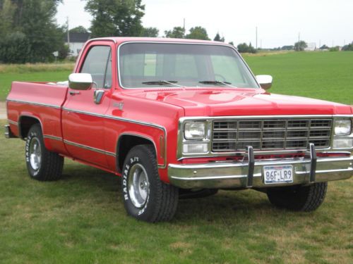 1980 silverado short box,torch red,rust free,2 wd,texas truck,clean