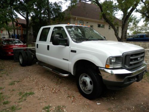 2002 ford f550 powerstroke 7.3 diesel crew cab and chassis drw low miles!!!