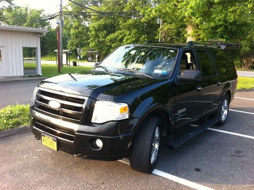 2008 ford expedition el, suv black leather sunroof no reserve
