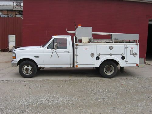1994 ford f 350 xl utility truck with generator