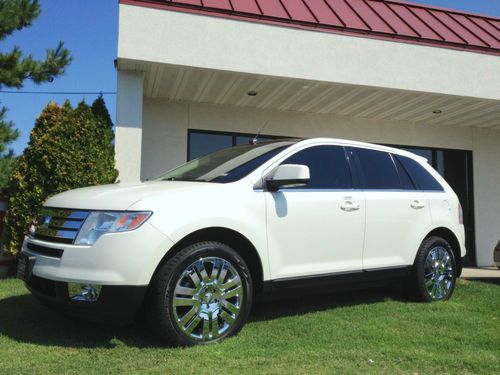 2008 ford edge limited - pano roof - 1 owner - white sand exterior - 20" wheels