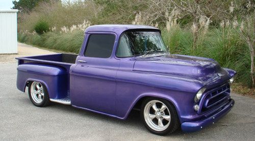 1957 chevy pick up custom frame off resto! zz4 crate motor turbo 350 a/c loaded!