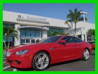 12 imola red 650-i coupe *luxury seating &amp; m-sport package *low miles *florida