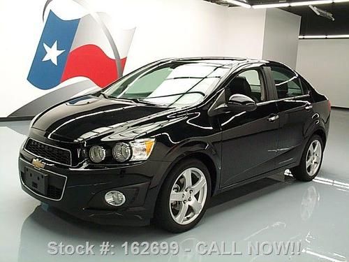 2012 chevy sonic ltz htd leather alloys blk on blk 36k texas direct auto