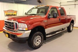 Ford f250 super duty 4x4 gas 5.4l v8 chrome wheels tow pack red gray