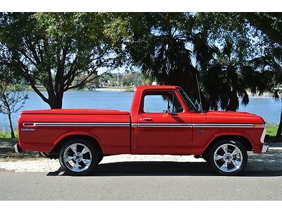 L973 f100... totally restored...laser straight...with a 390 hp four speed