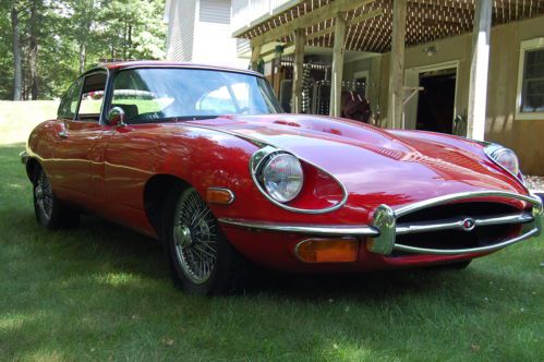1969 jaguar xke series 2 coupe red/tan very nice driving example w.recent servic