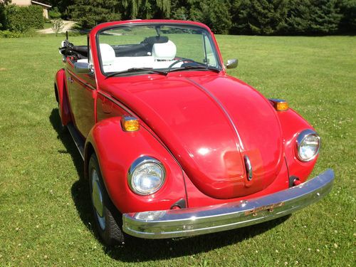 1977 volkswagen super beetle convertible rust free california car karmann rare !