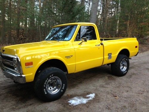 Completely refinished chevy c-10 4x4 in excellent condition. v-8 4speed