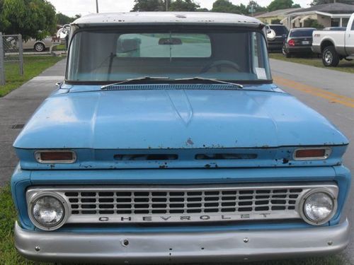 1963 chevy c-10 blue w/ white trim