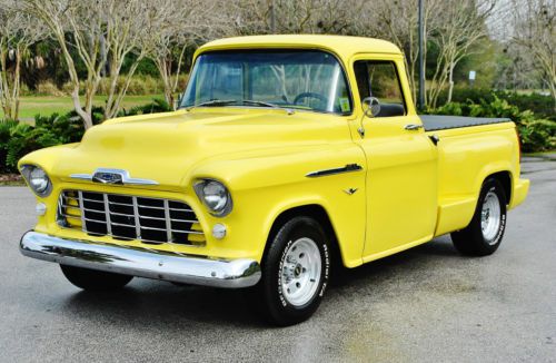 Beautiful example of and amazing 1955 chevrolet c-10 pick up v-8 auto stunning.