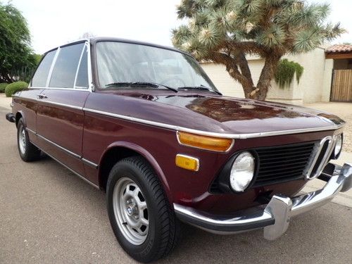 1976 bmw 2002 automatic with sunroof &amp; air-conditioning malaga red + no reserve!