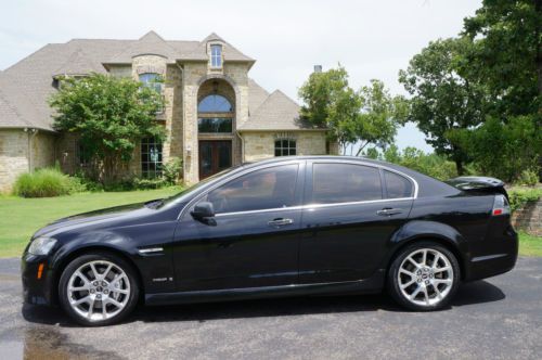 Pontiac g8 gxp black-blk/red leather auto;roof-low miles-one owner-clear title