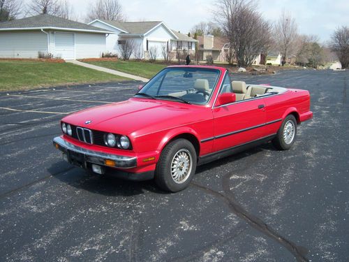 1987 bmw 325i convertible red cabrio e30 automatic unmolested stock well kept
