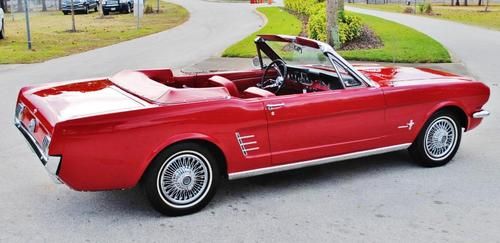 Absolutly beautiful red 66 ford mustang convertible 6cly just 44,561 real miles